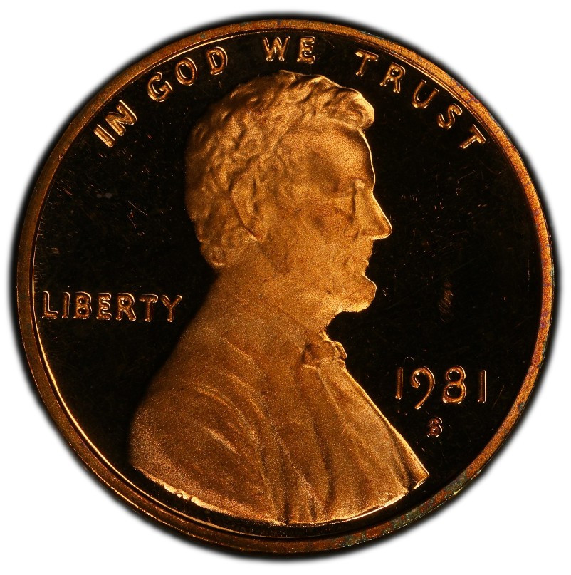1981-S Type 1 Rounded "S" Proof Lincoln Memorial Cent 1C