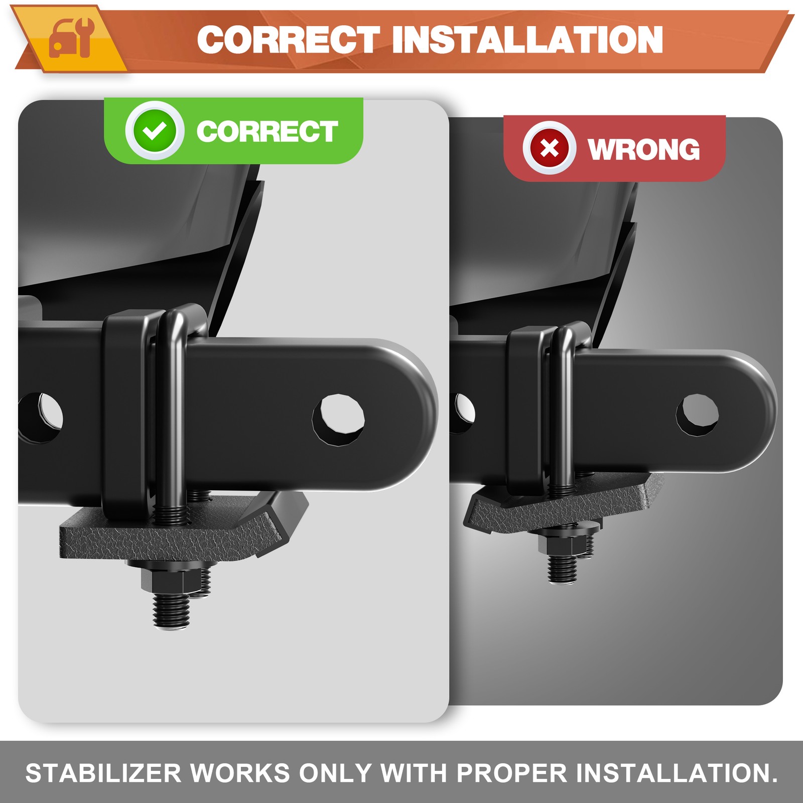 2″ Trailer Lock Down Hitch Tightener Stabilizer Steel Anti Rattle Tow Clamp