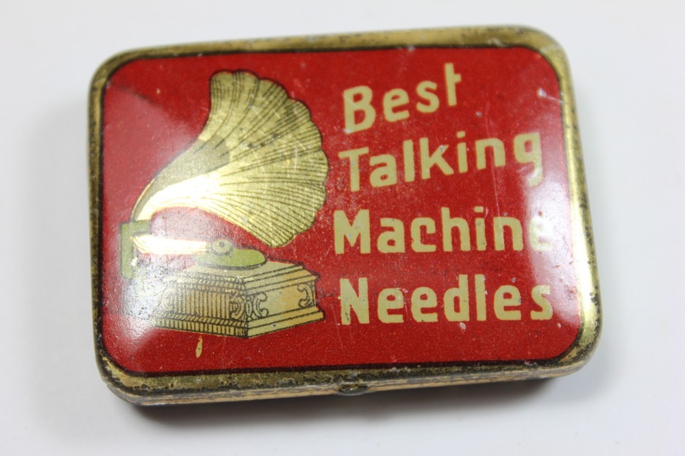Antique 200 BEST TALKING MACHINE Needles TIN - Empty - SCARCE