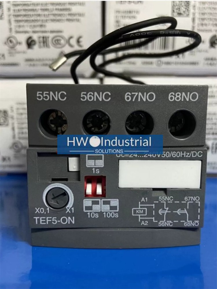 1/pieces NEW ABB Power-on Delay Head TEF5-ON Contactor Timer Module