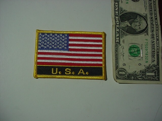 Patch -- FLAG /U.S.A. on Black Bottom