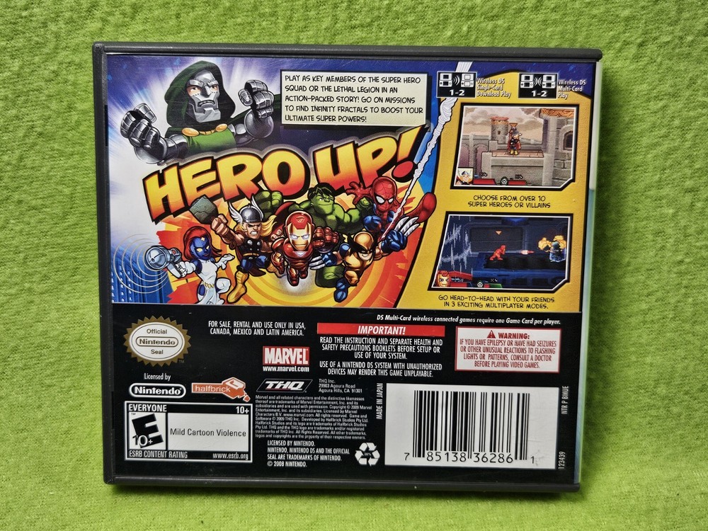 MARVEL SUPER HERO SQUAD Nintendo DS - Case & Manual Only!!!