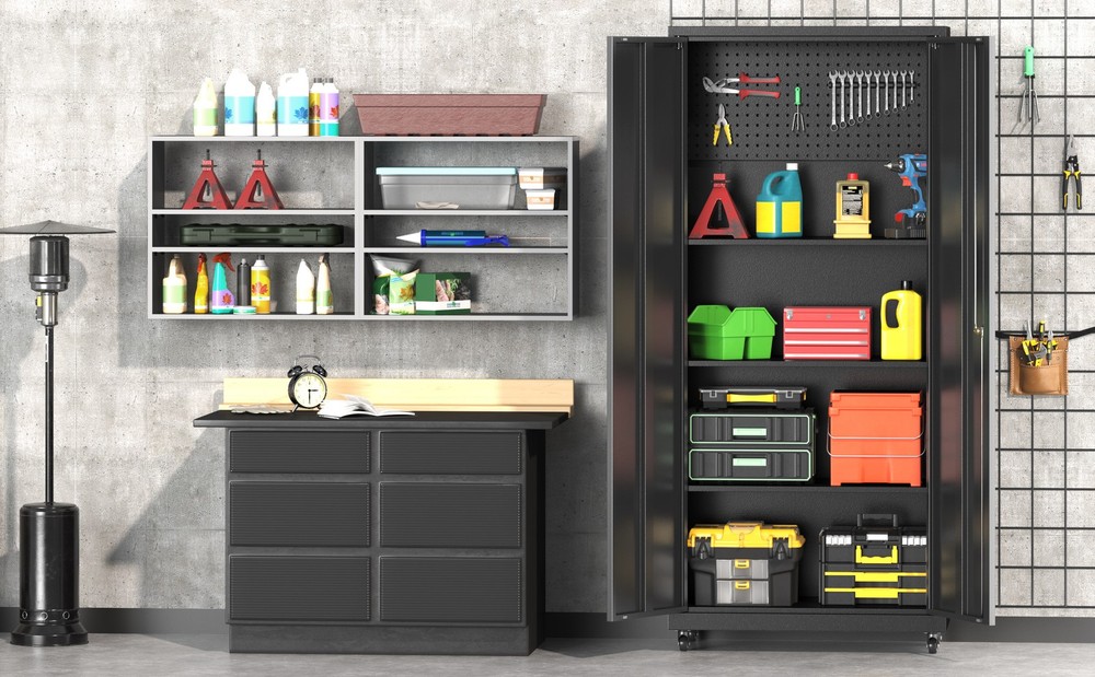 Rolling Tool Chest Cabinet Tool Box Lockable Tool Storage Cabinet for Garage