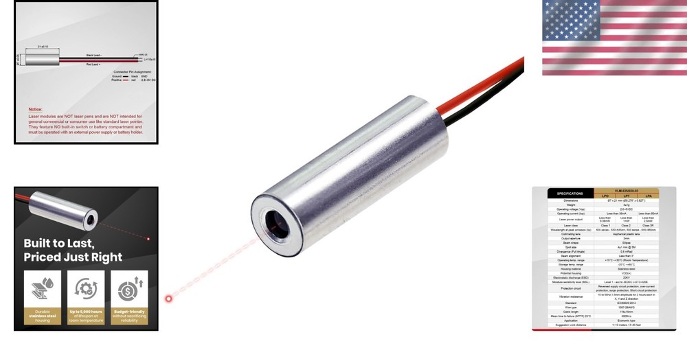 650nm Red Dot Laser Module: Class 3R, Economical Solution for Precision Tasks