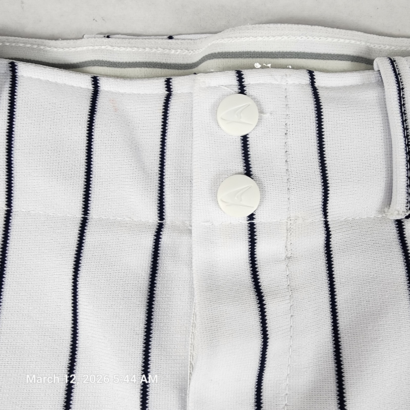 Champro Baseball Pants Men's XL (37"-39") White Pin Striped Elastic Hem No Tags