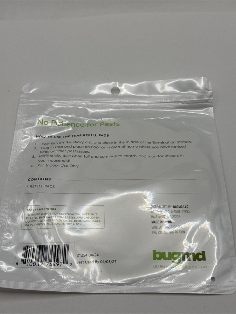 BugMD Flea Trap Refill Disc - Pest Trapper, Traps Pest Control