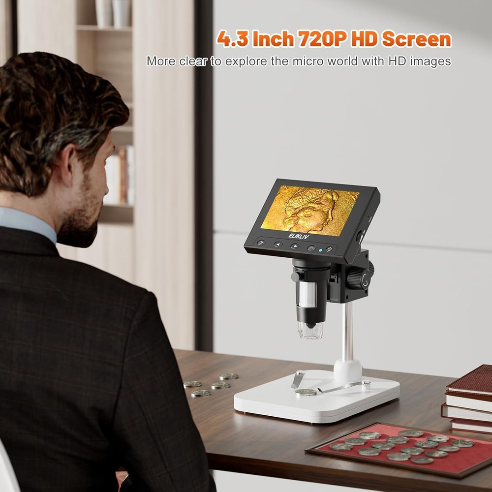 Rechargeable Coin Magnifier with Adjustable Stand