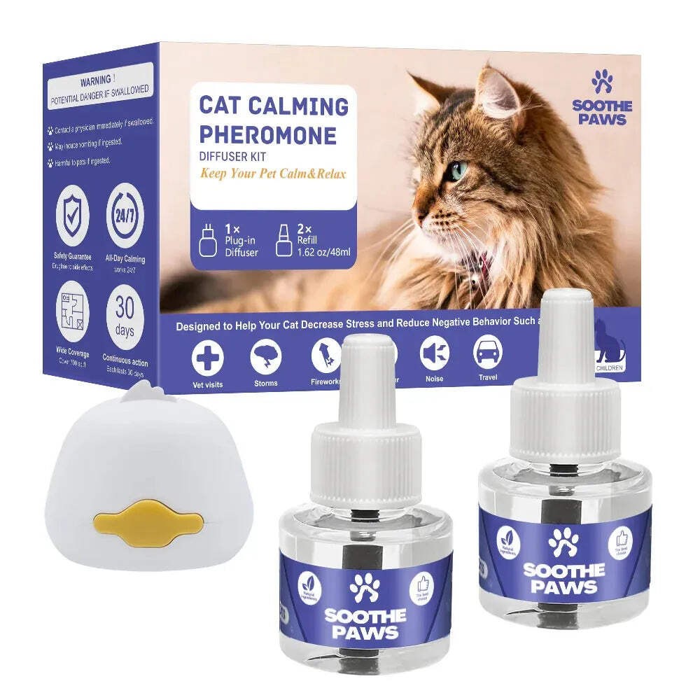 Cat Calming Diffuser Kit – 1 Diffuser + 2 Refills (60 Days)