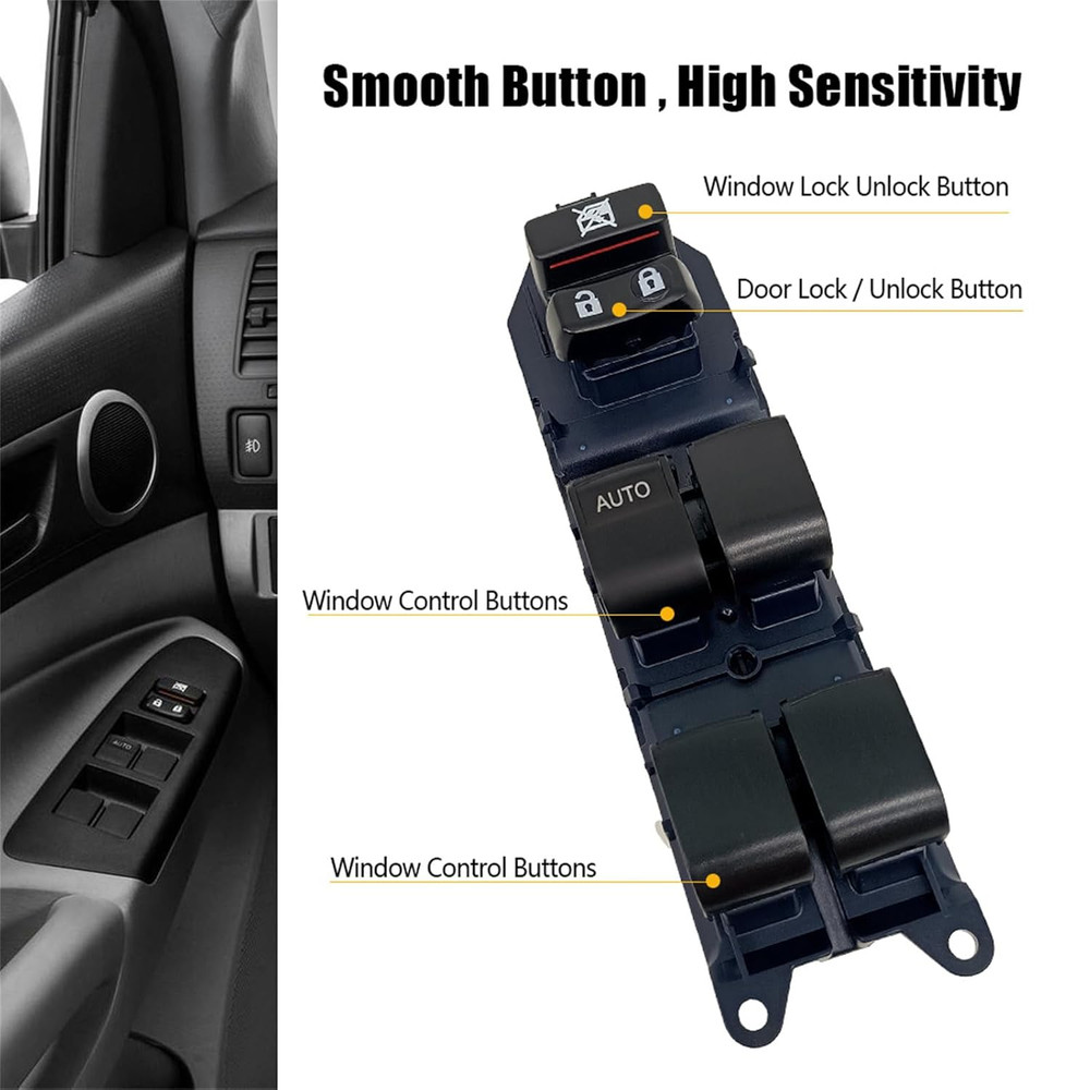 2012-2015 Tacoma Driver Side Power Window Switch–Compatible Replacement
