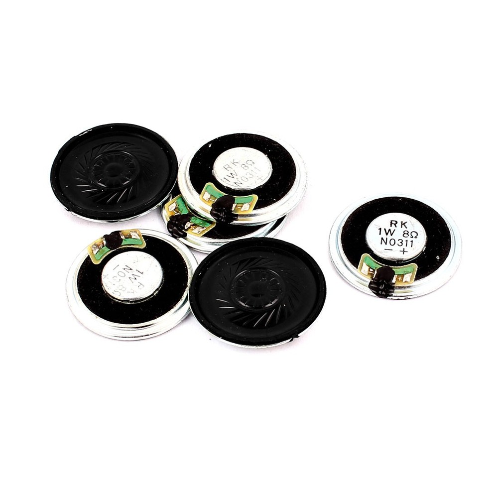 1W 36mm Diameter 8 Ohm Internal Mini Magnet Speaker Loudspeaker 6Pcs