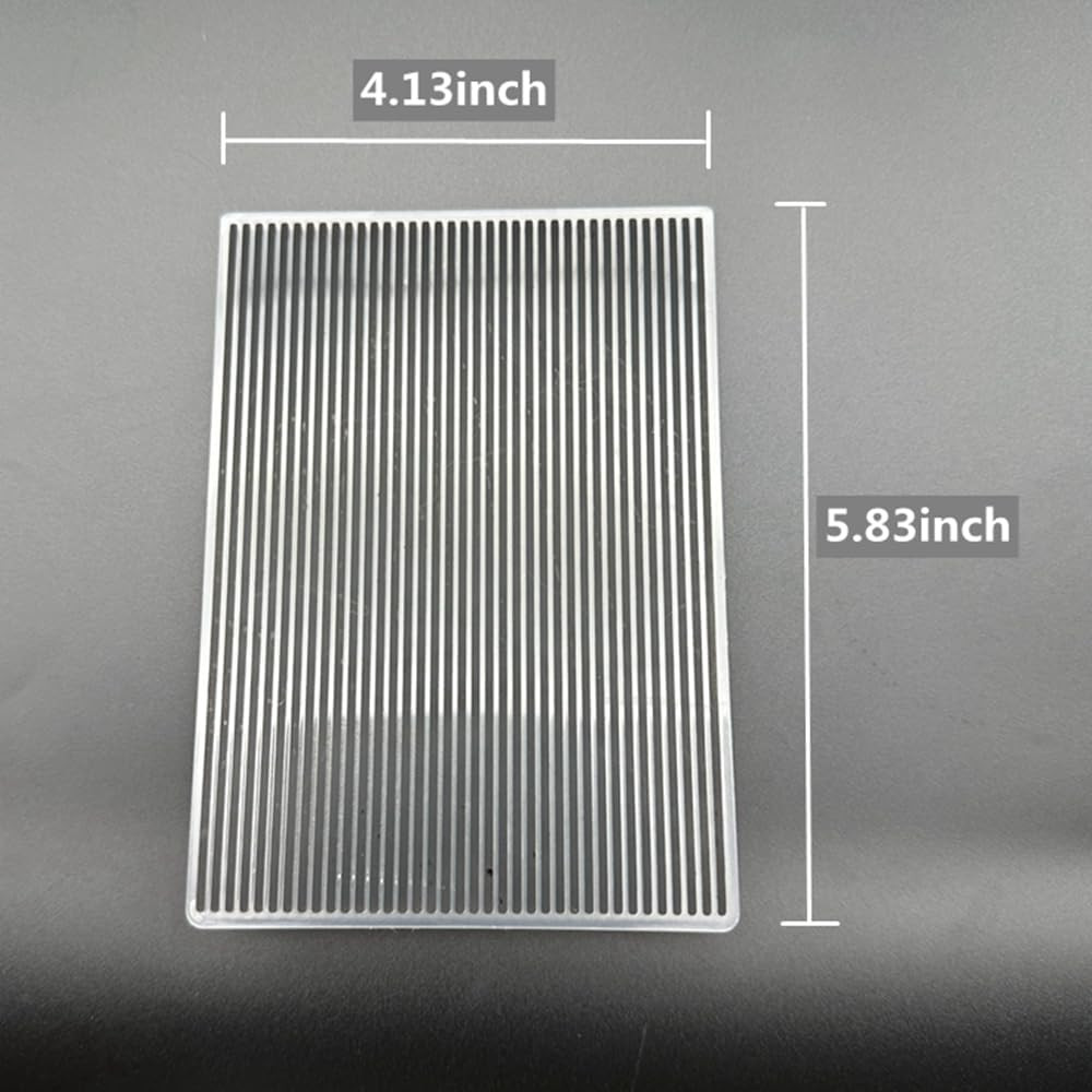 3D Plastic Embossing Folder Template Vertical Stripes Texture A6 Size for Card M