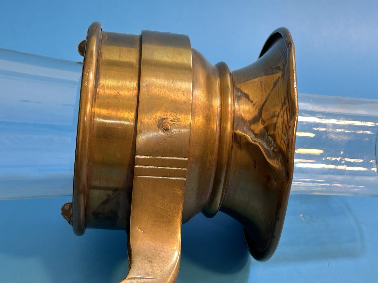 Antique Dayton Manufacturing Chesapeake Ohio Railroad Wall Mount 16” Oil Lamp