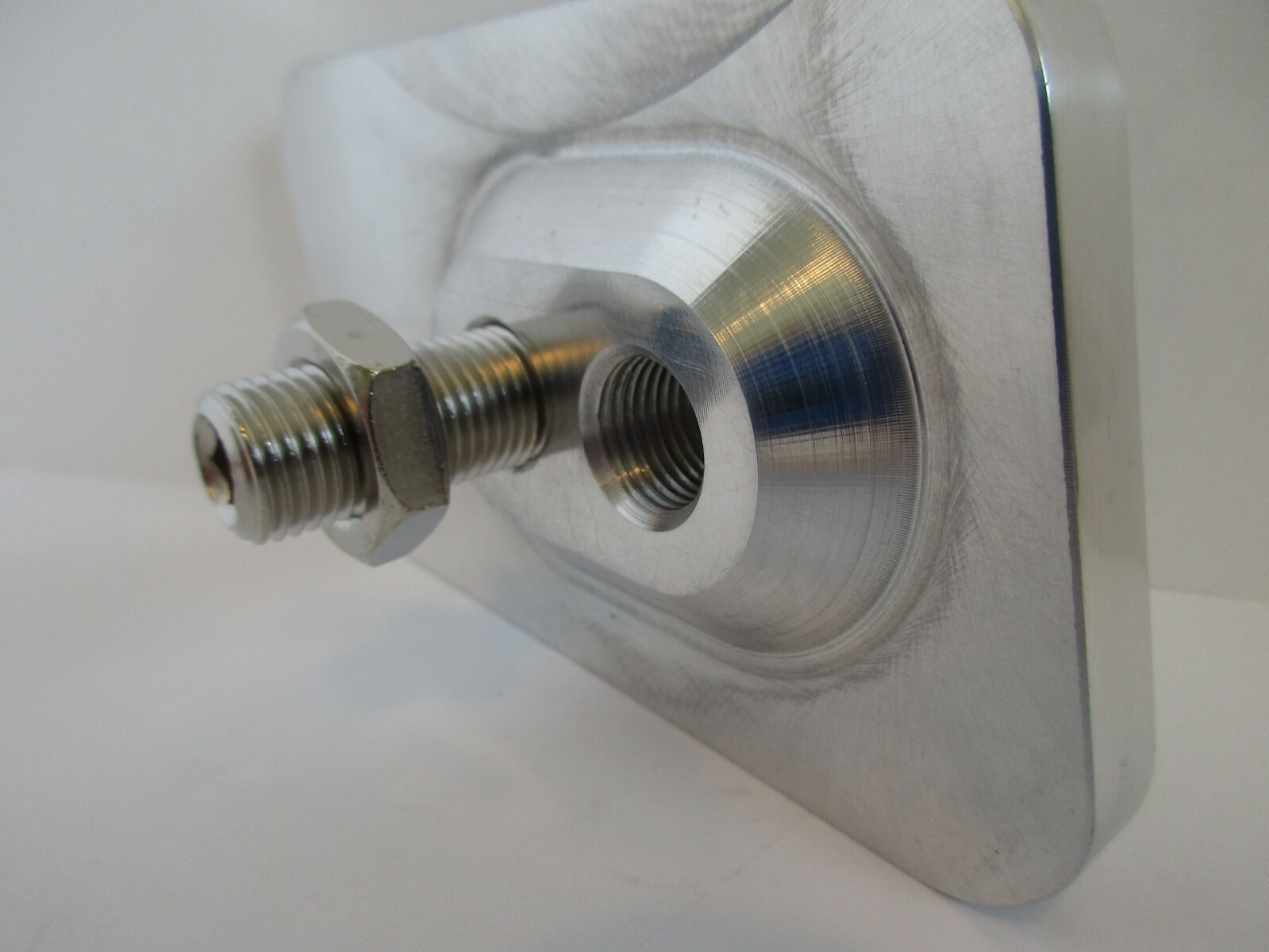 POLISHED BILLET ALUMINUM BRAKE PEDAL PAD RECTANGLE CHEVY FORD HOT ROD #8500POL