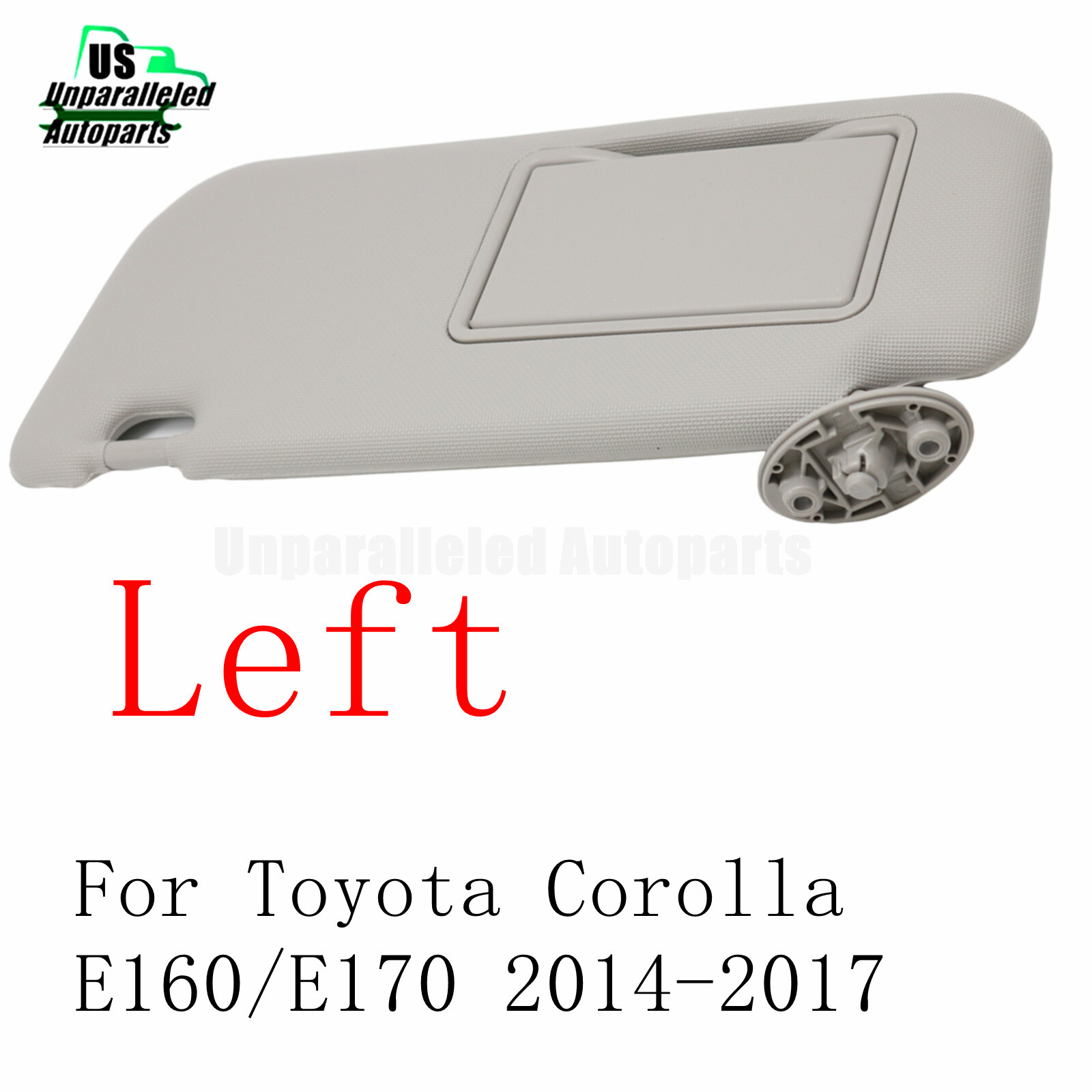 Sun Visor With Makeup Mirror Gray Left Driver Side For Toyota Corolla 14-2016 US