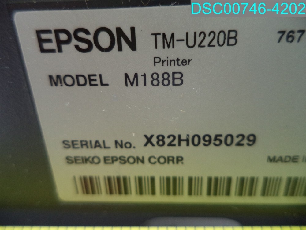 Used Item Epson TM-U220B M188B POS Receipt Printer USB Interface