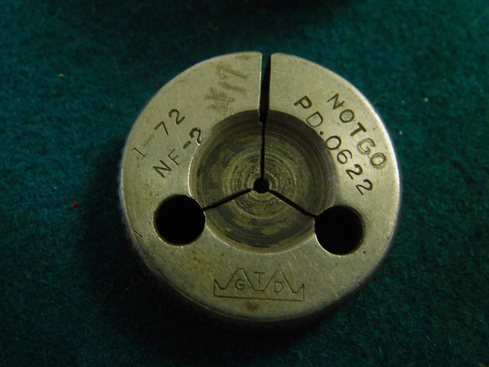Hanson Whitney No Go Thread Ring Gage I-72 NF-2