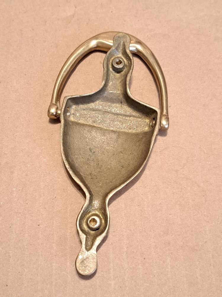VINTAGE BRASS DOOR KNOCKER 6" X 3"