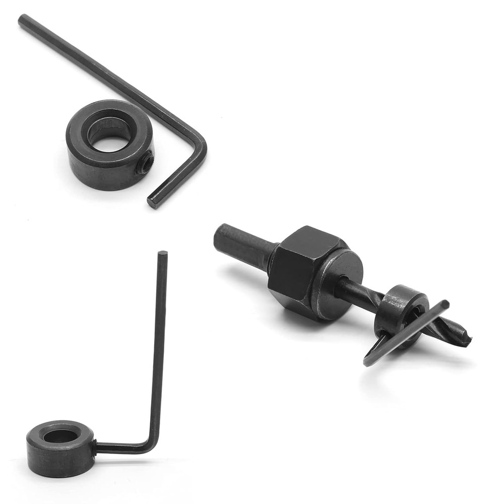 8Pcs Drill Bit Depth Stop Collar Set, Stopper Metal...