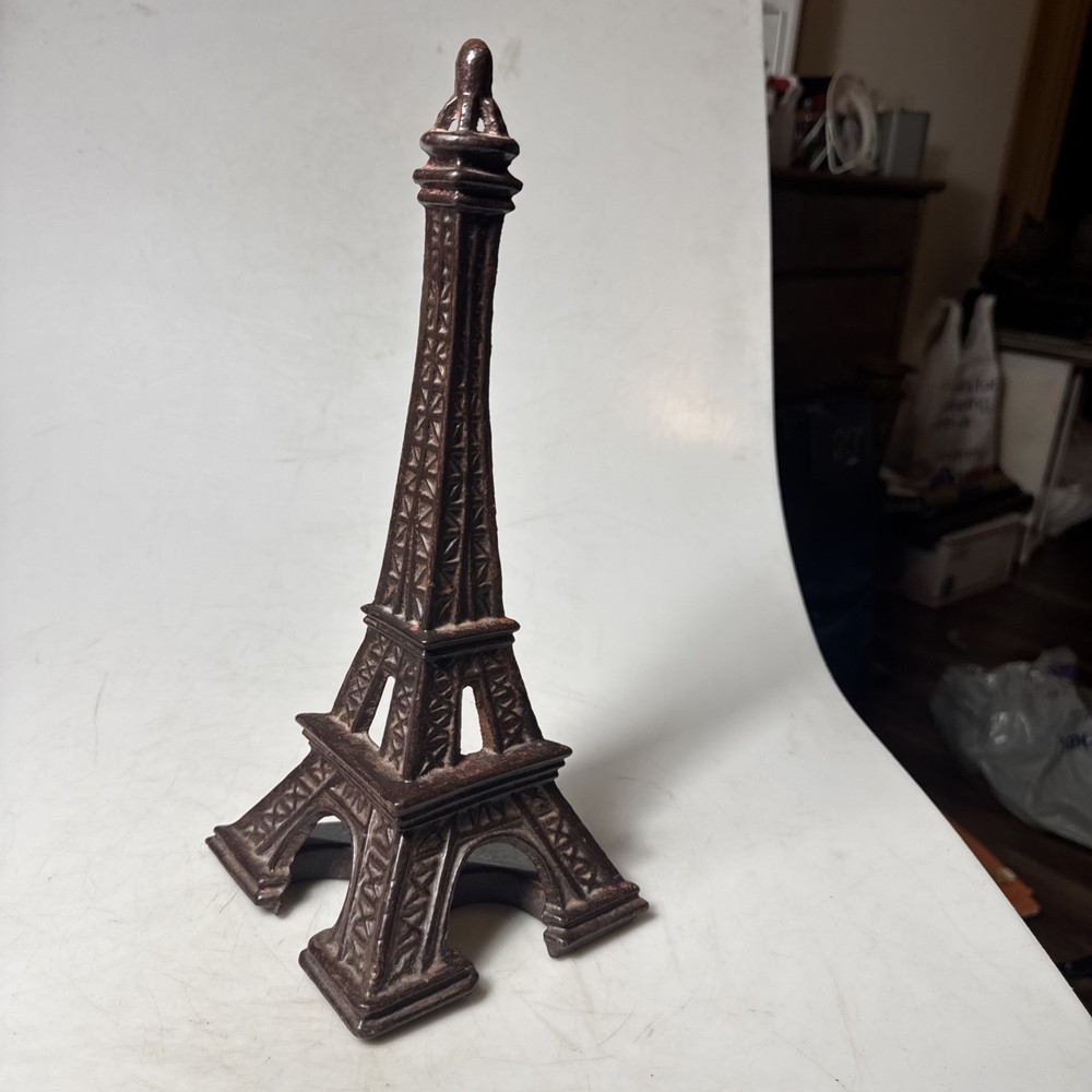 Paris Eiffel Tower 13" Cast Iron 3 Sided Architectural Corner Piece