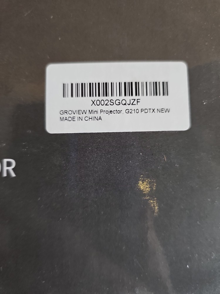 Groview Mini Projector Led Bluetooth Model G210 Portable Complete With Box 8"x6"