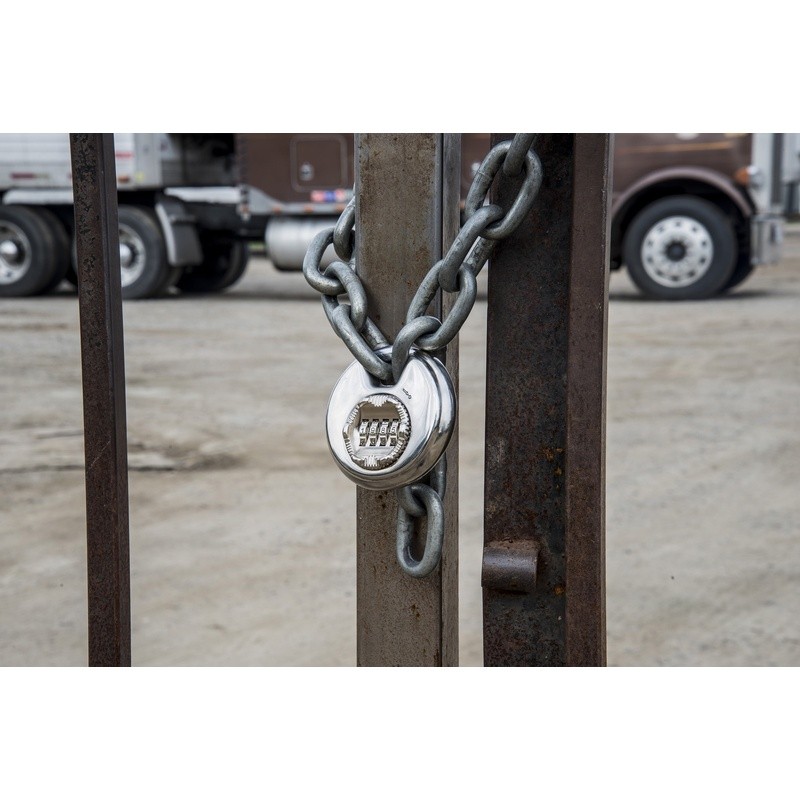 Resistant Discus Padlock Combination Lock Stainless Steel Security Storage Lock