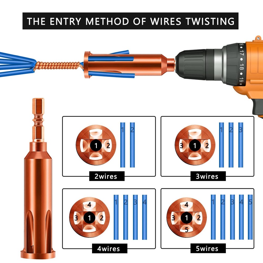 Universal Wire Twisting Tool Cable Stripper and Twister Brown