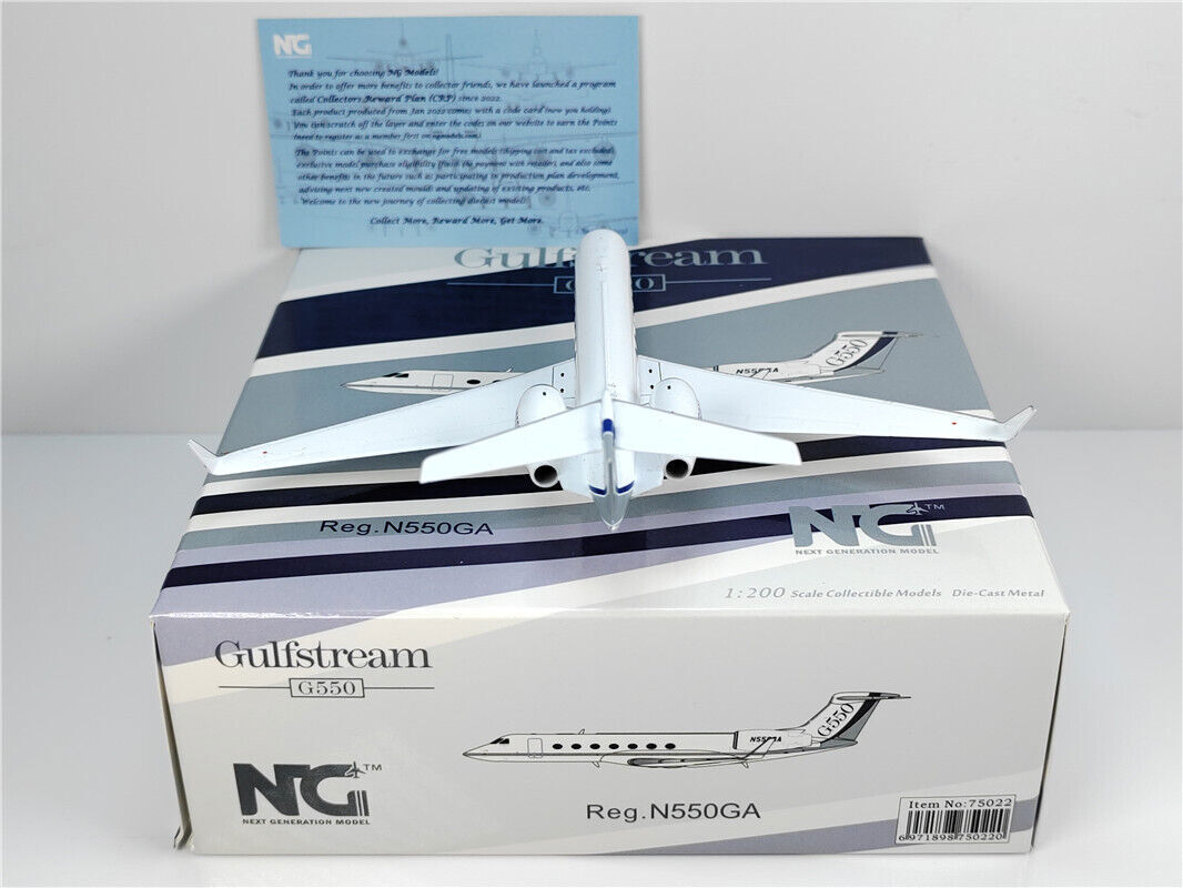 1/200 NG Model Gulfstream G550 Jet Business Original Factory Paint N550GA Model