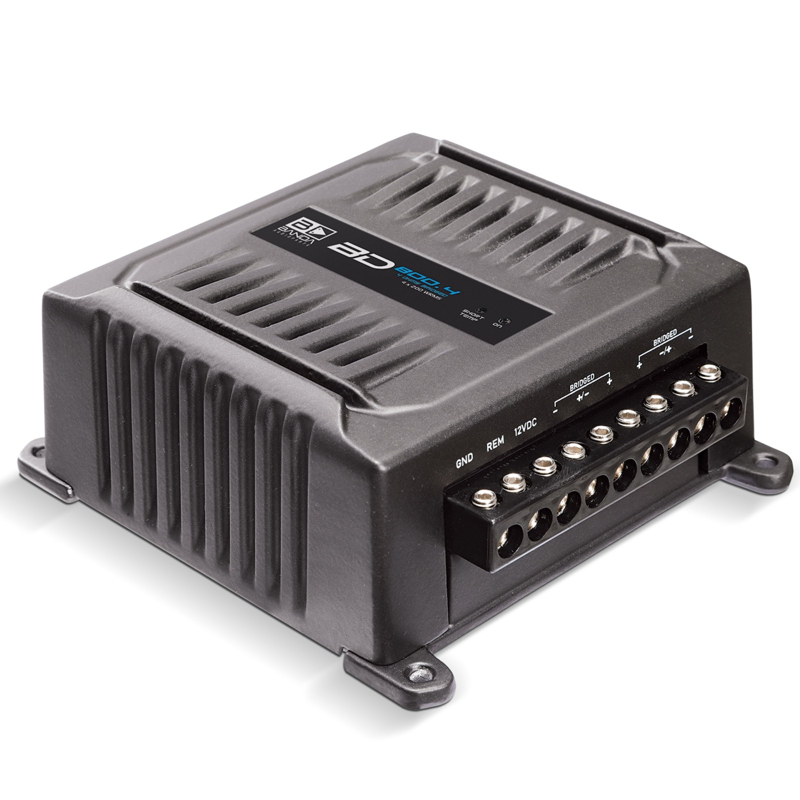 Banda 800 Watt 2-Ohm 4-Ch Pocket Series Compact Brazilian Amplifier BD-800.4-2