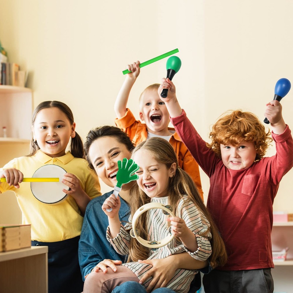 120 Pcs Musical Instruments Learning Percussion Toy Include 24 Plastic Egg Sh...