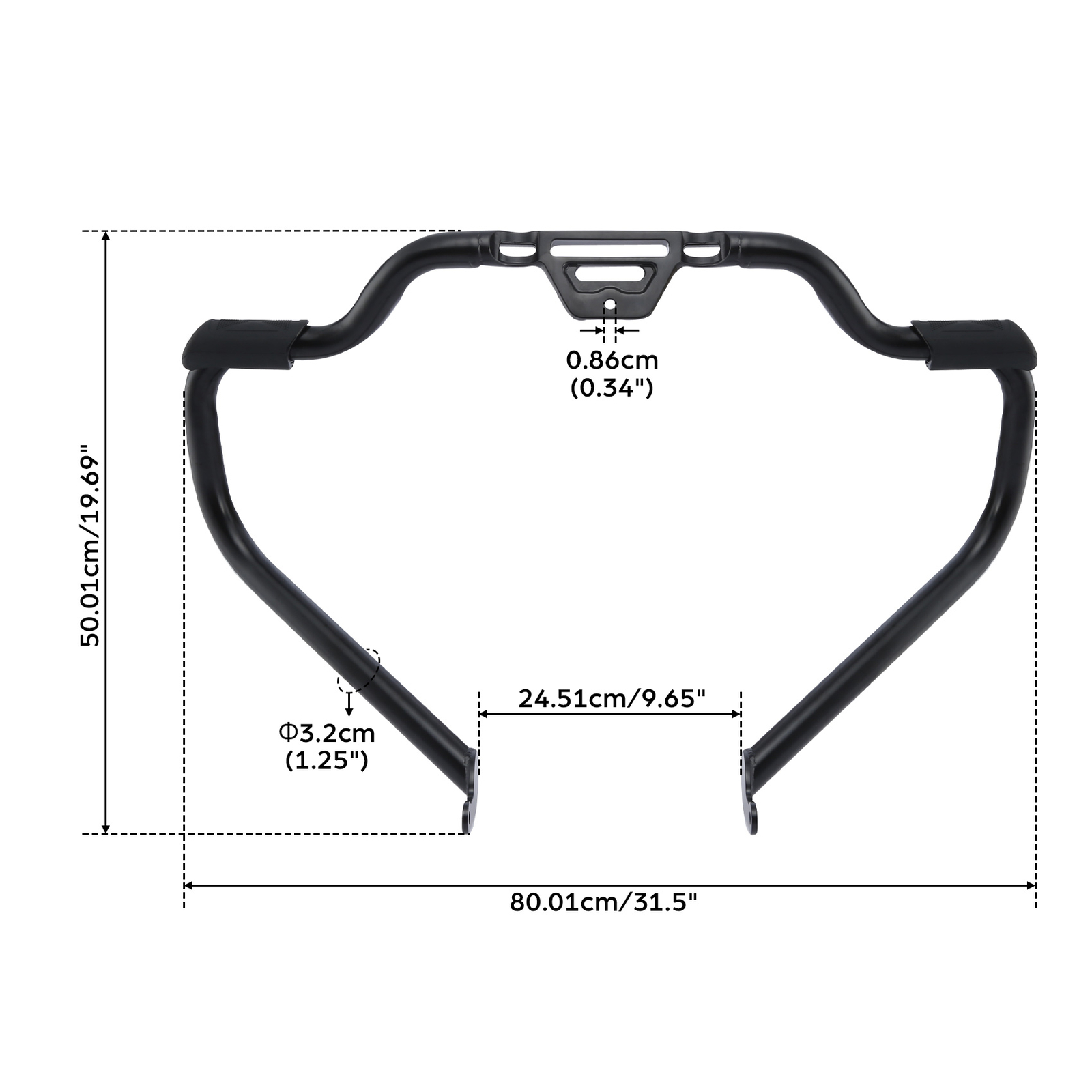 Mustache Highway Engine Guard Crash Bar Fit For Harley Softail 2018-2025 Black