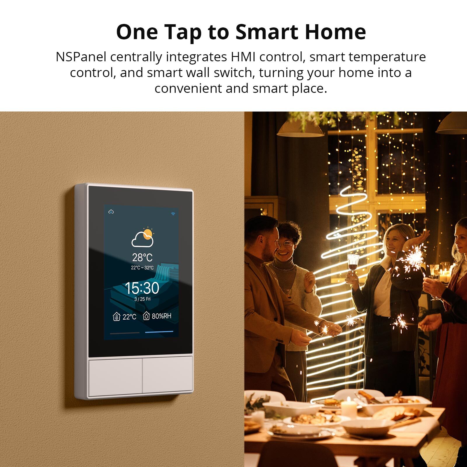 SONOFF NSPanel WiFi Smart Scene Wall Light Switch Touchscreen Smart Home Control