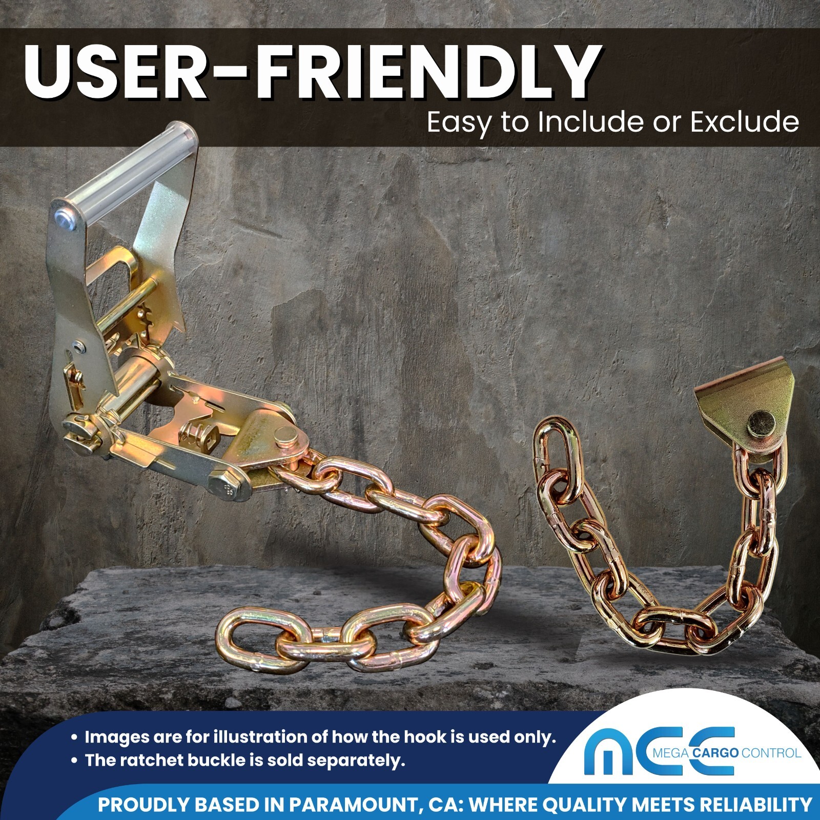 4 Pack G70 12" Ratchet Extension Chain for Car Hauler Trailer Tow Truck Wrecker