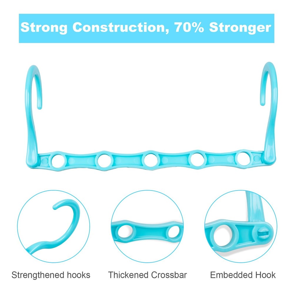 10 Pcs Magic Hangers Space Saving Clothes Organizer for College Doorm Essentials