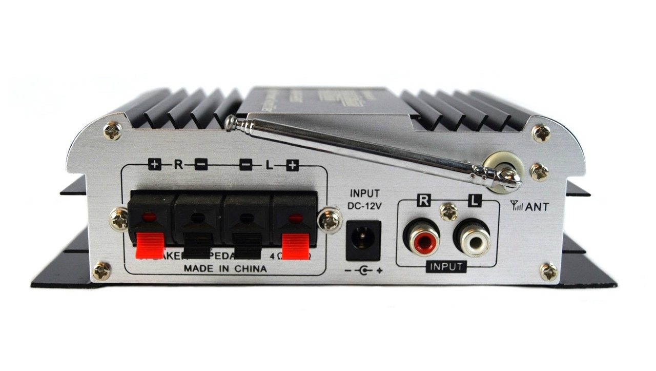 Stereo Amplifier for Car Motorcycle Boat Bar Bluetooth USB SD Card MP3FM Radio