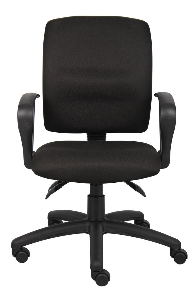 Boss Multi-Function Fabric Task Chair W/Loop Arms MODEL # B3037-BK