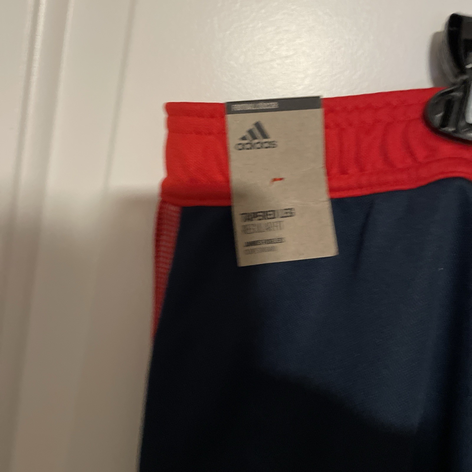 NWT ADIDAS Tiro Track pant, standard length, blue with white & red, size 3X