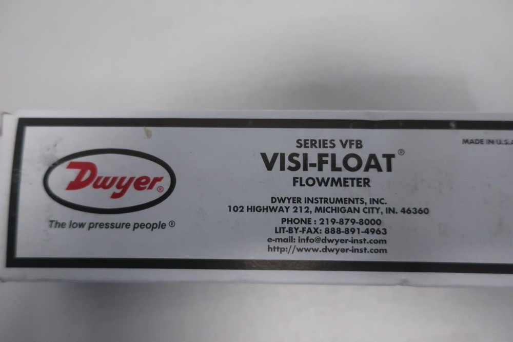 Dwyer VFB-52-SSV Visi-float 0-40scfh 1/4in Variable Area Flow Meter