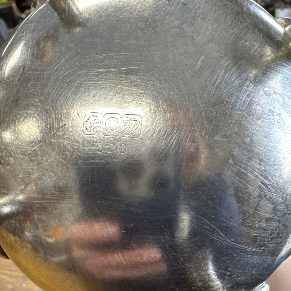 WM Rogers Leonard Silver Plated Tea Set of 4 pcs including tray