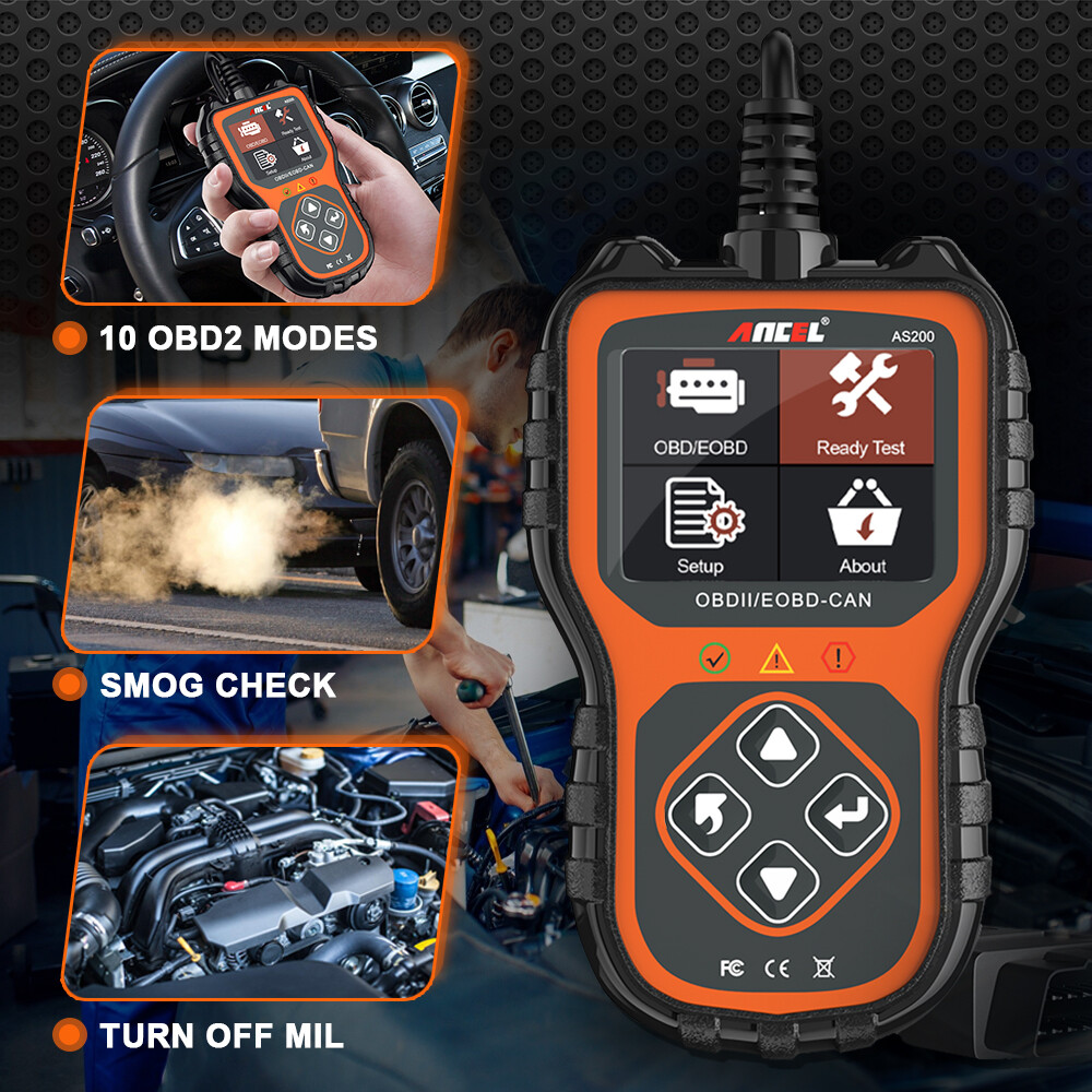 ANCEL AS200 OBD2 Code Reader Scanner Diagnostic Tool DTC Lookup I/M Readiness US