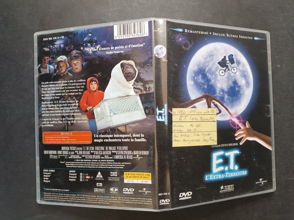 e.t. the universal alien DVD
