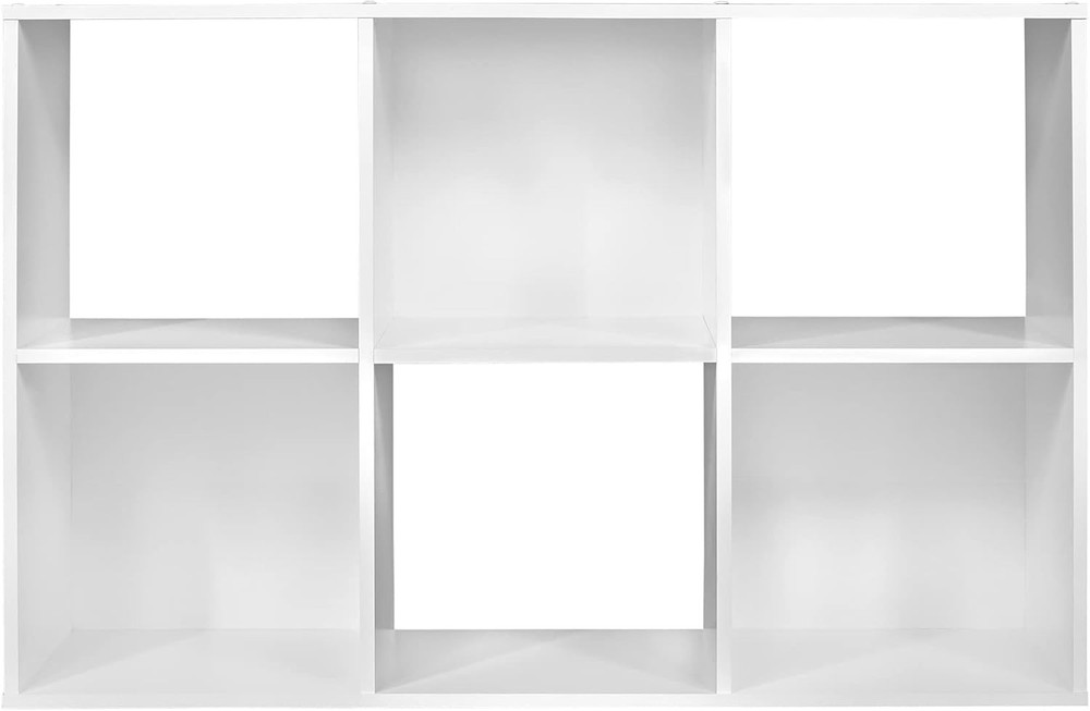 ClosetMaid Cubeicals 6 Cube Storage Shelf Organizer Bookshelf, Stackable, Vertic