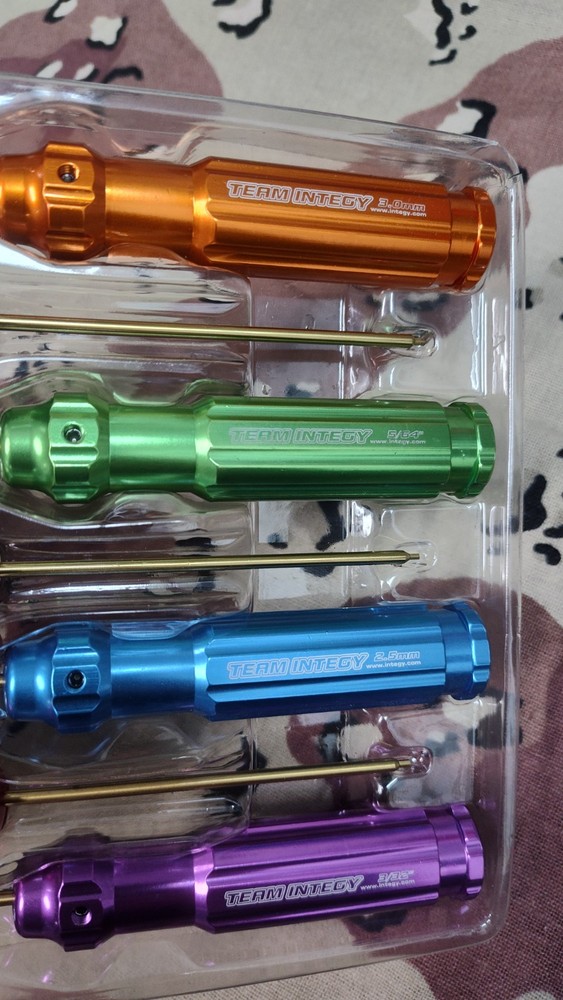 RC tools, hex drivers, camber gauge