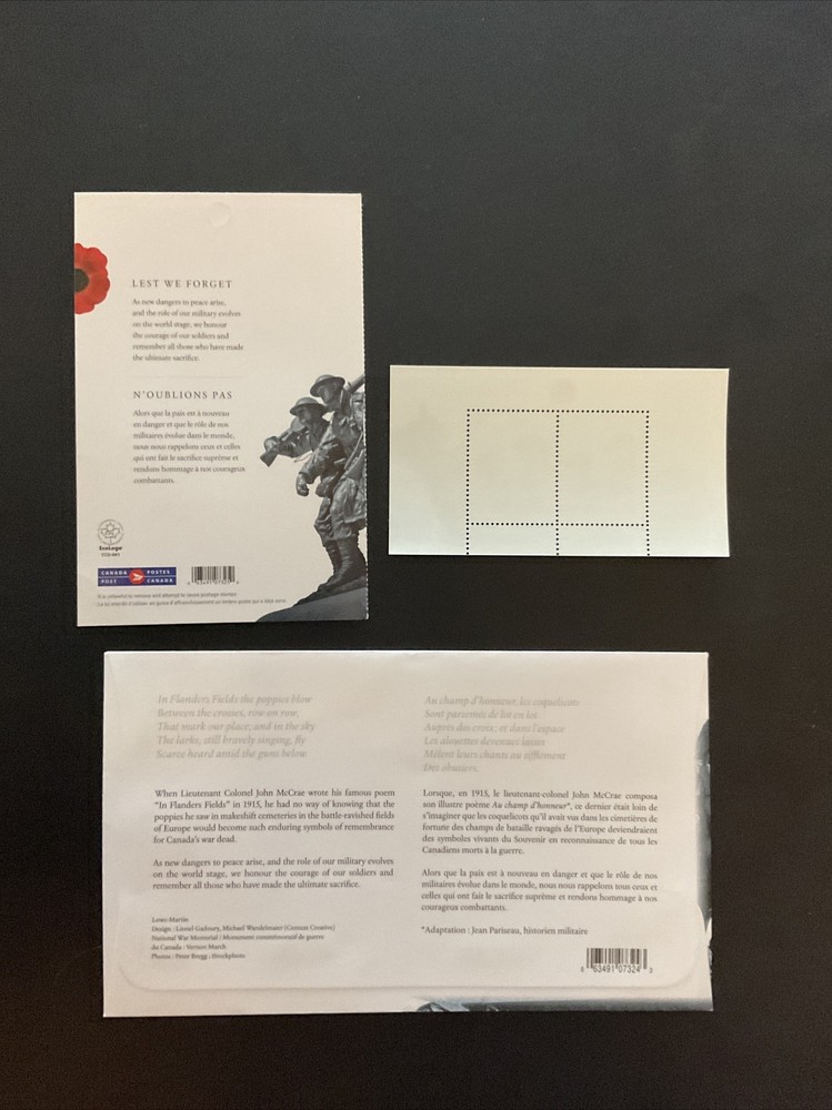 2009 Canada # 2341-42 , LEST WE FORGET , SET .