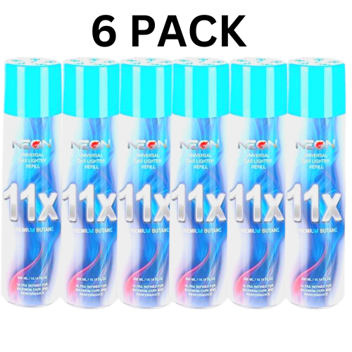 4 6 12 Can Neon 11X Refined Butane Lighter Gas Fuel Refill 300 mL Universal Tip