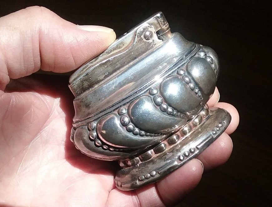 RONSON CROWN Table Lighter -Orig Box, Soft Pouch. Bakelite Accessory Box 1940-57