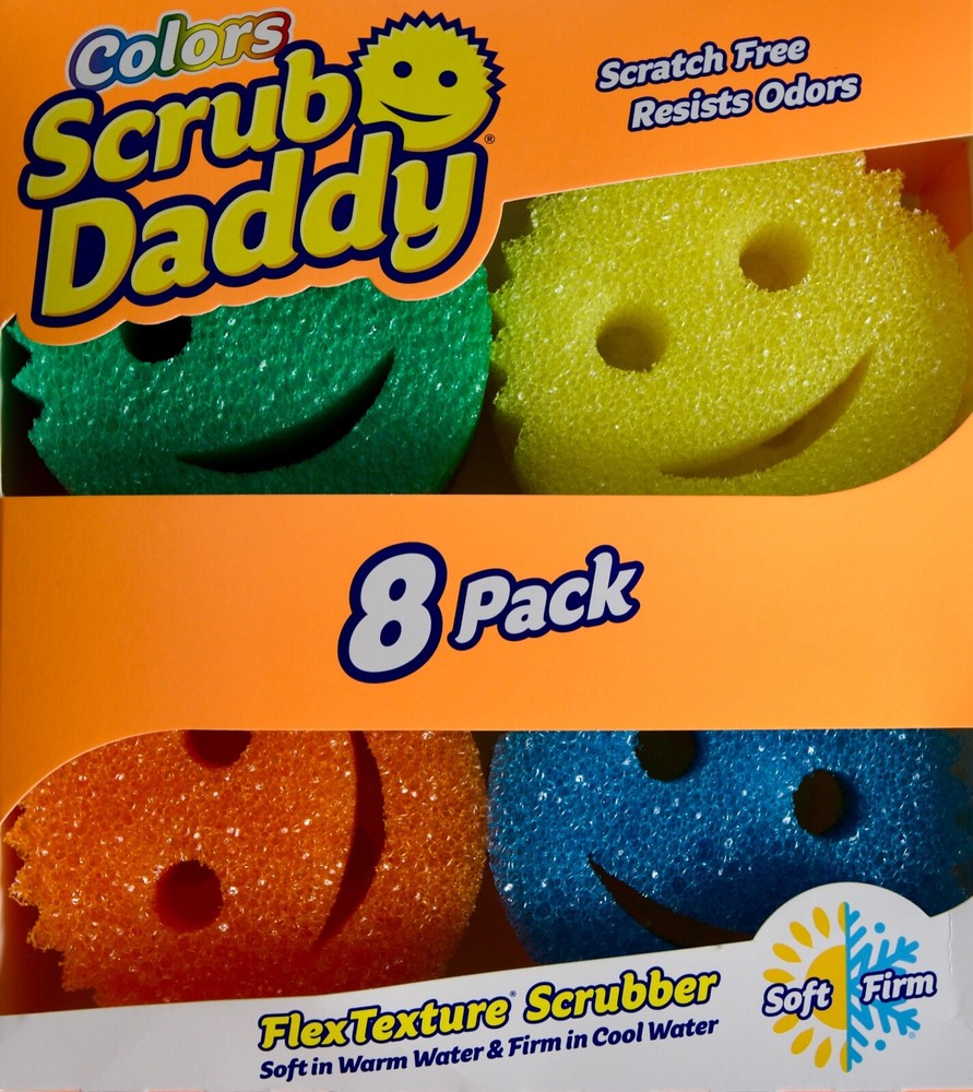 Scrub Daddy Colors Flex Texture Scrubber Sponges, 8 Pack