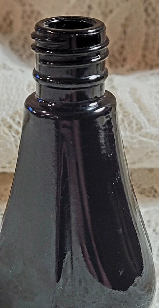 Perfume Bottle Black Vintage England 2.75"