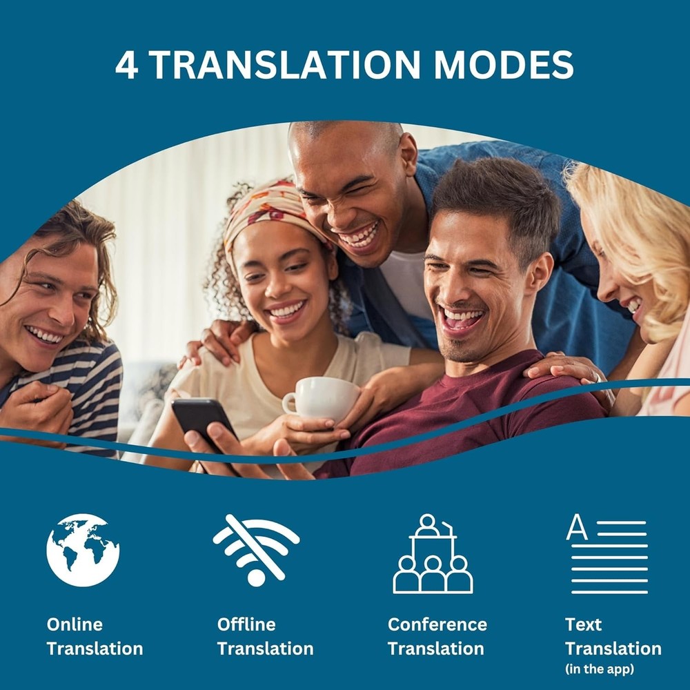 Instant Translator Device, 60+ Languages Supported, Portable