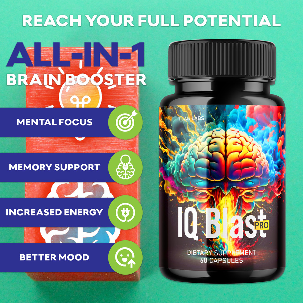 IQ Blast Pro Brain Supplement - Enhance Cognitive Function and Clarity (5 Pack)