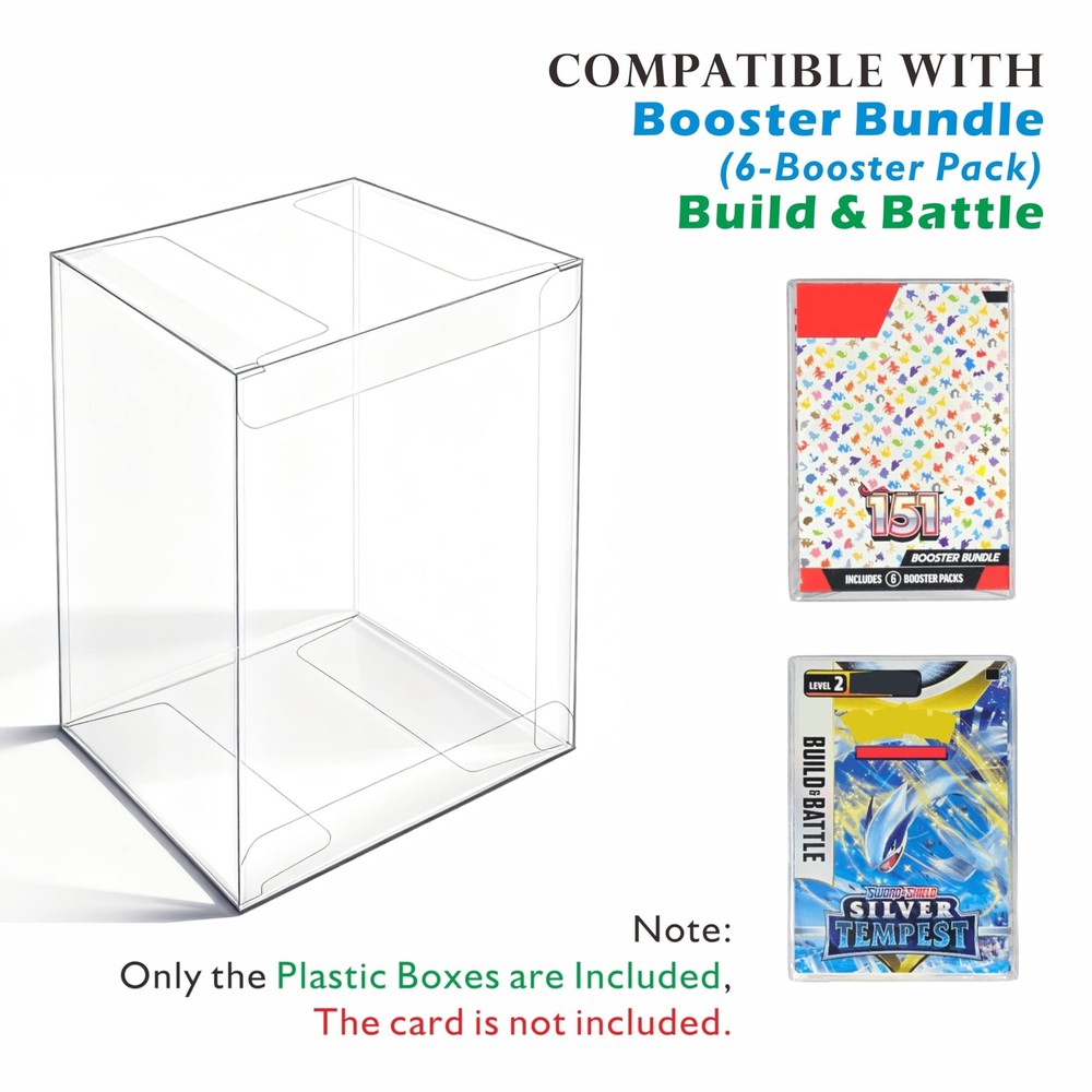 10PCS Plastic Protector Case For Booster Bundle/Build & Battle Foldable Clear...
